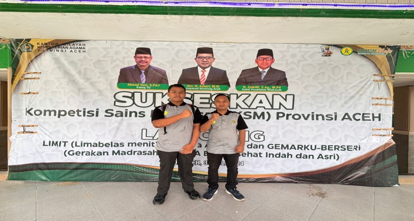 SISWA MAN 1 ACEH BARAT MUHAMMAD AL QOFAR MENGIKUTI KSM TINGKAT PROVINSI ACEH